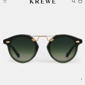 KREWE STL NYLON Sunglasses – Bottle Green + Zulu 18K